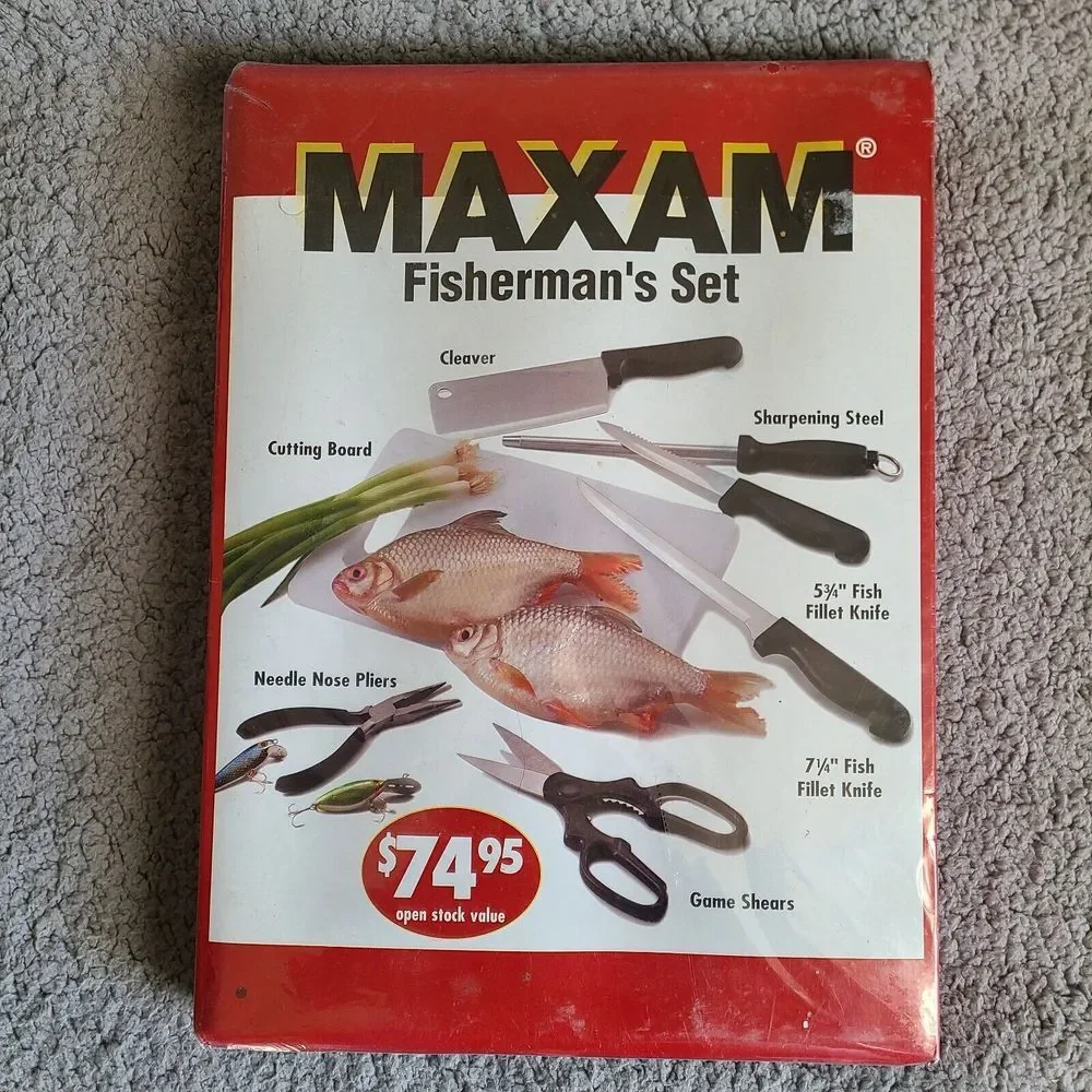 MAXAM 8 Piece Fisherman's Set with HD Storage Case $74.95 value‎
